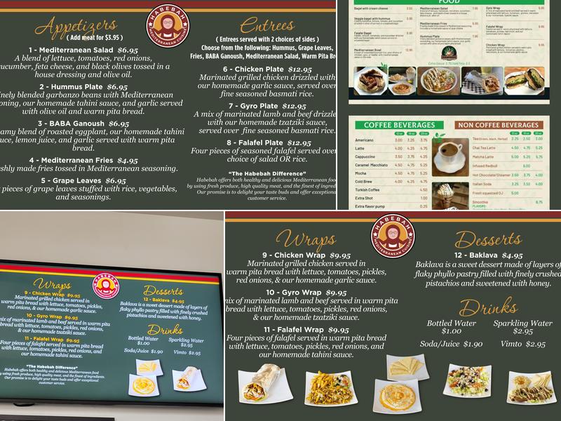 Habebah Coffee & Mediterranean Cuisine Menu