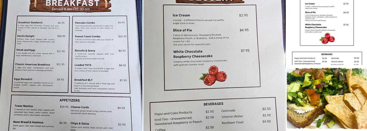 Devils Tower View Cafe Menu