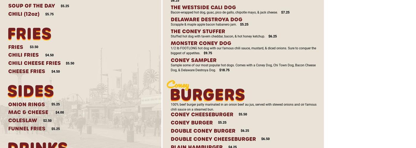 Coney Island Grill Menu