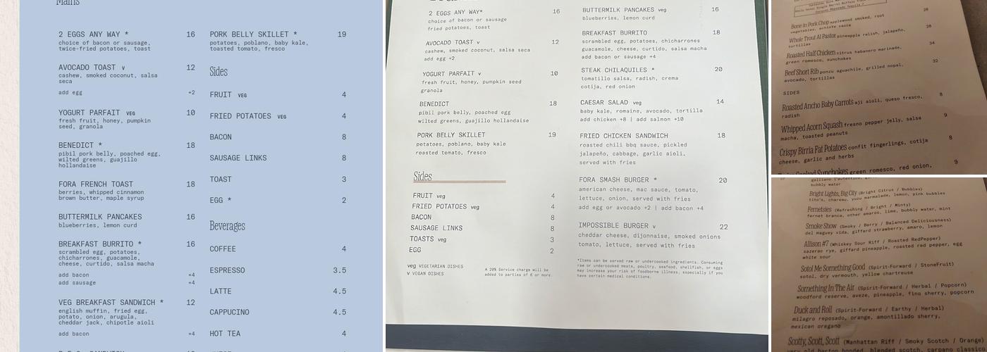 Fora Menu