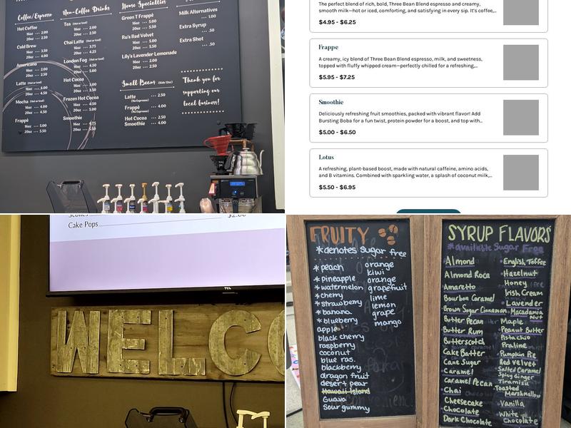 Three Bean Coffee House Menu