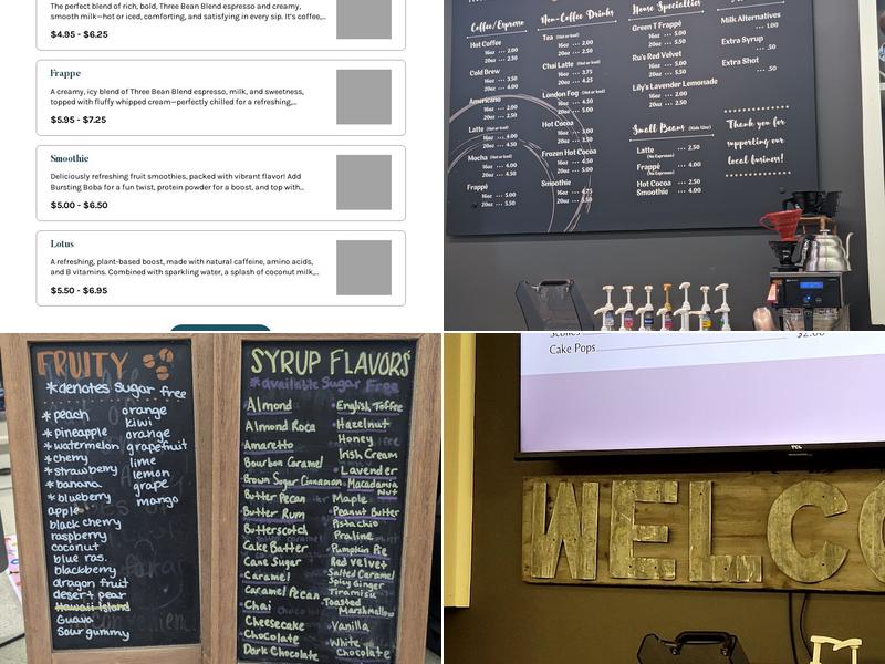 Three Bean Coffee House Menu