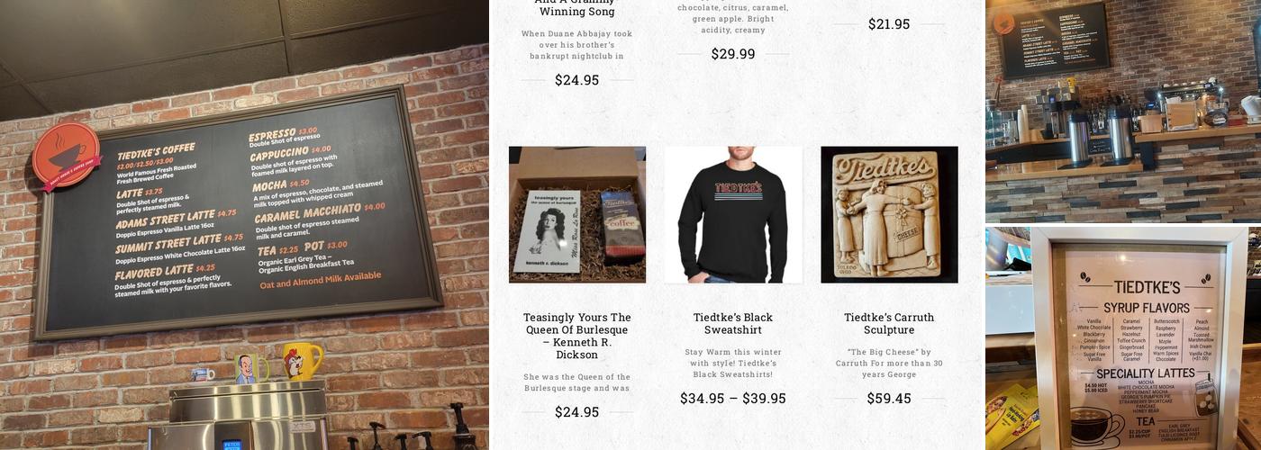Tiedtke's Coffee Menu