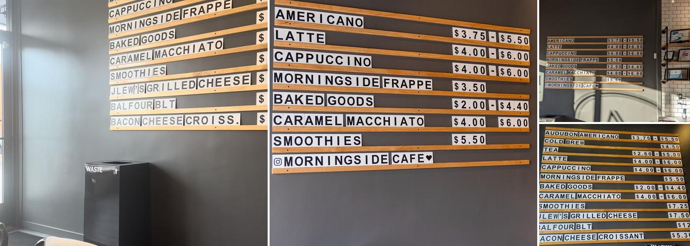 Morningside Cafe Menu