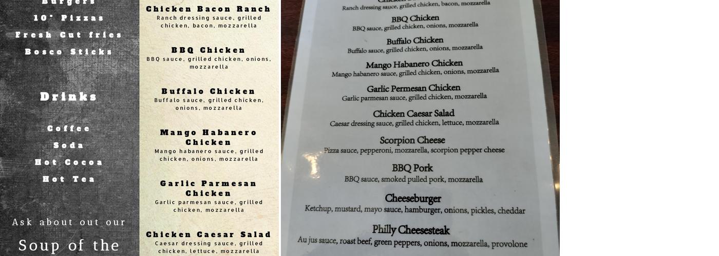 CaféCulture Menu