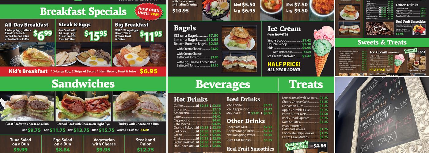Envy Cafe Menu