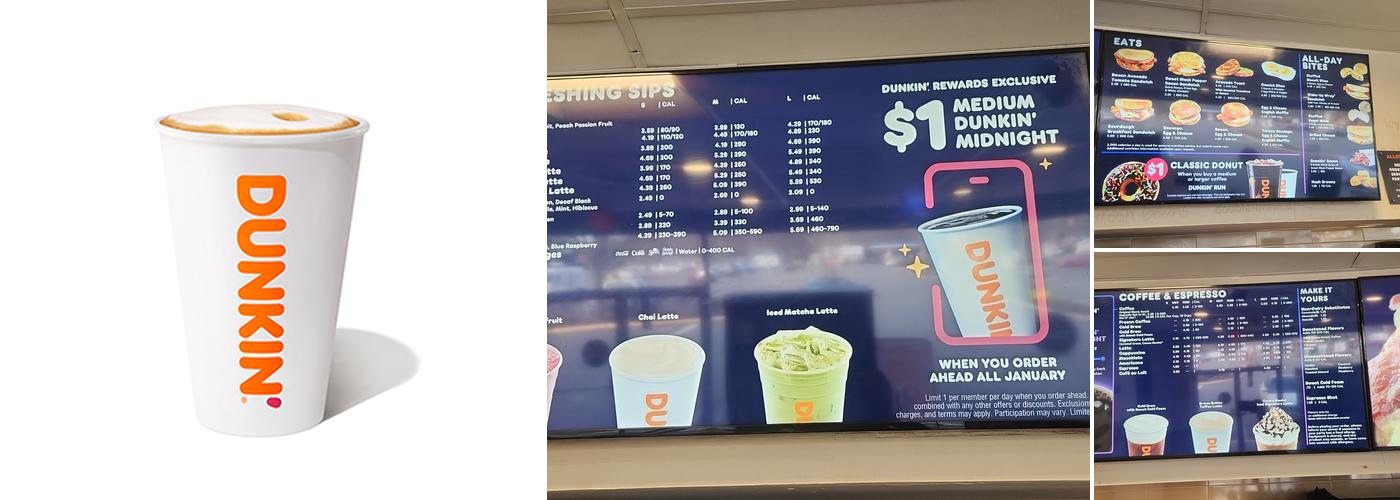 Dunkin' Menu