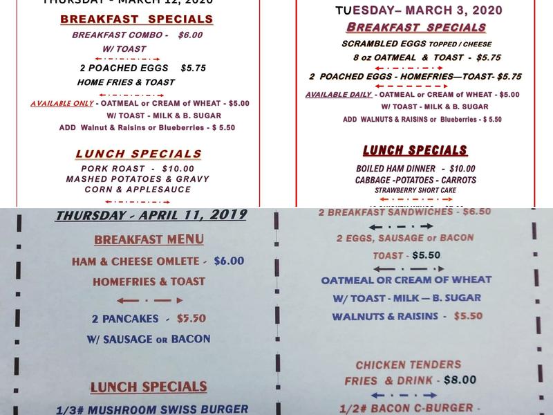Root 438 CAFE Menu