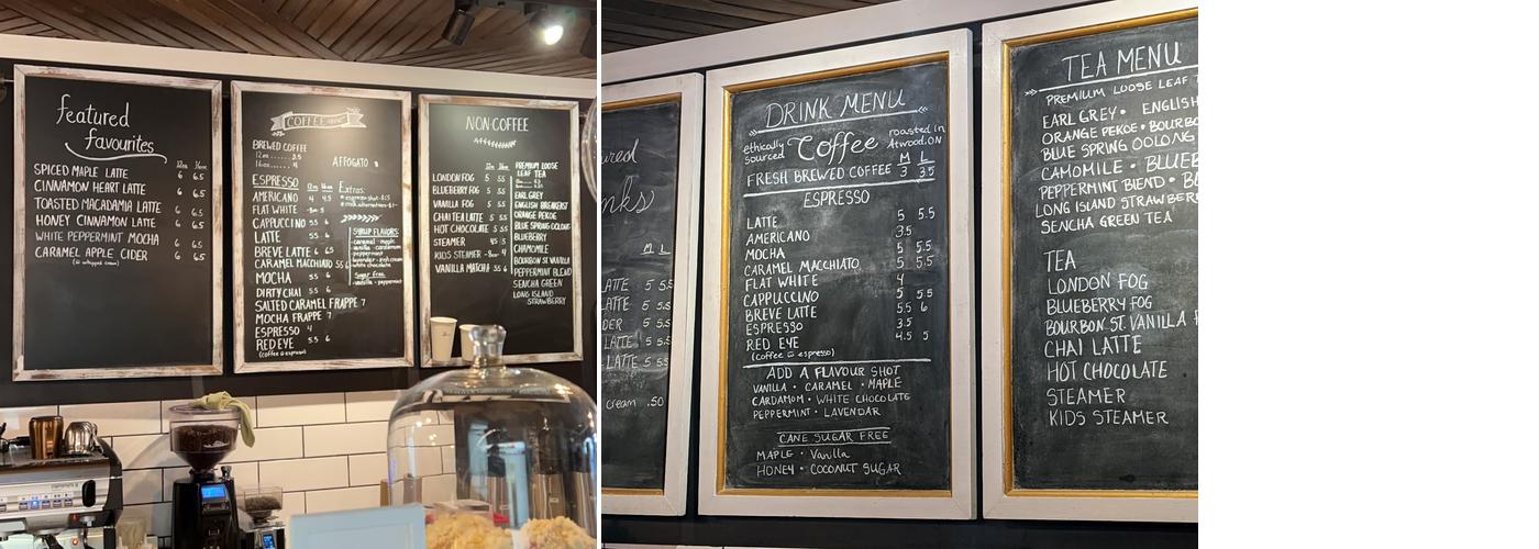 Impressions Bakery Café Menu