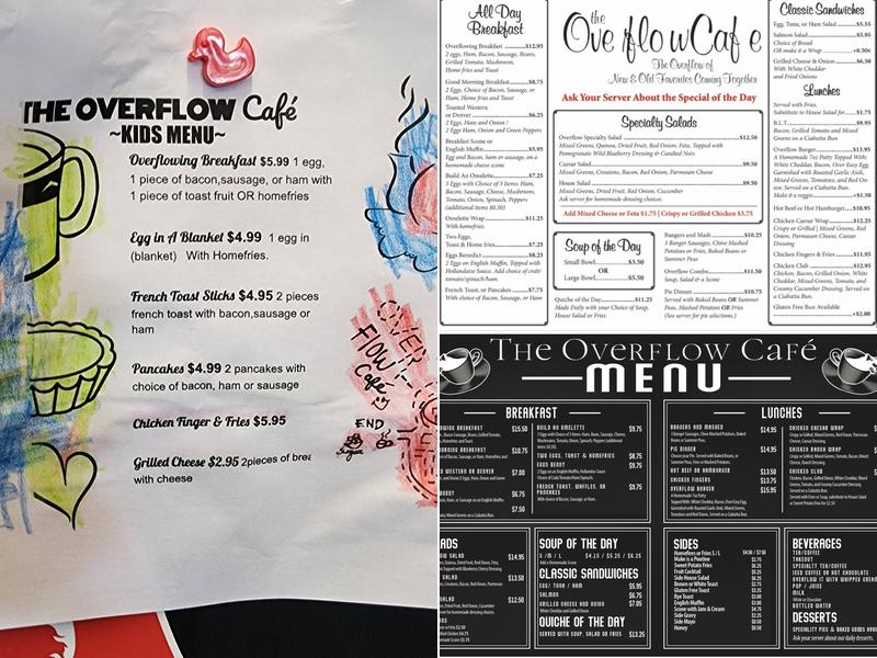 The Overflow Café Menu