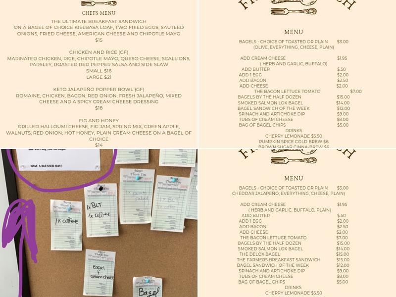 From Scratch Cafe Bistro Menu