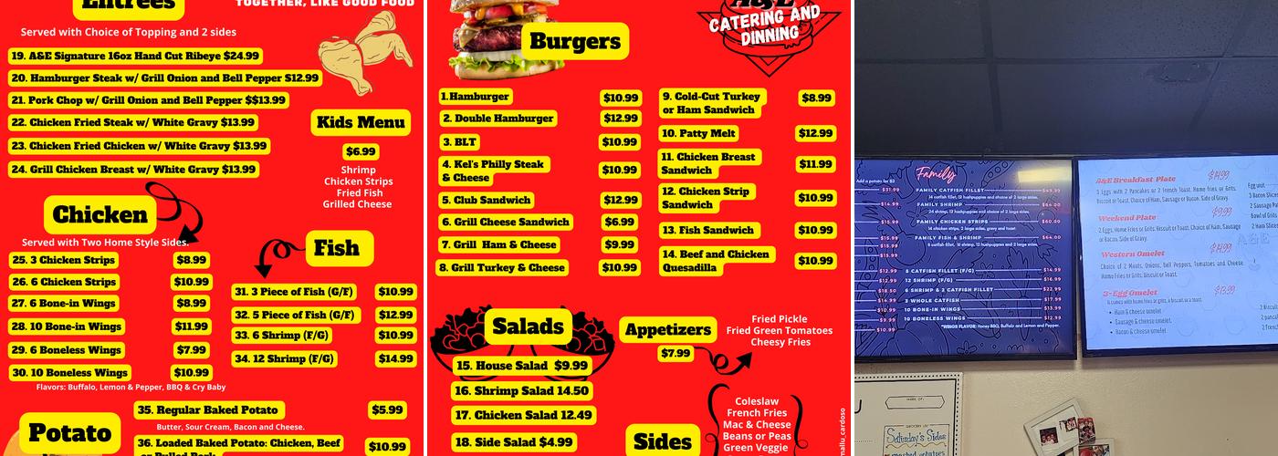 A&E Dining Menu