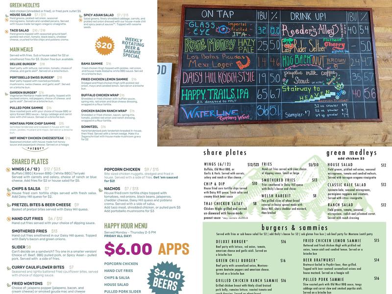 Mt Ascension Brewing Menu