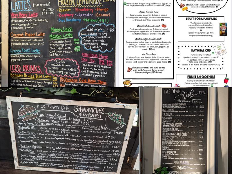 Tree Town Cafe Menu