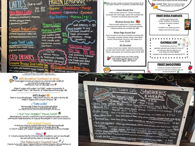 Tree Town Cafe Menu