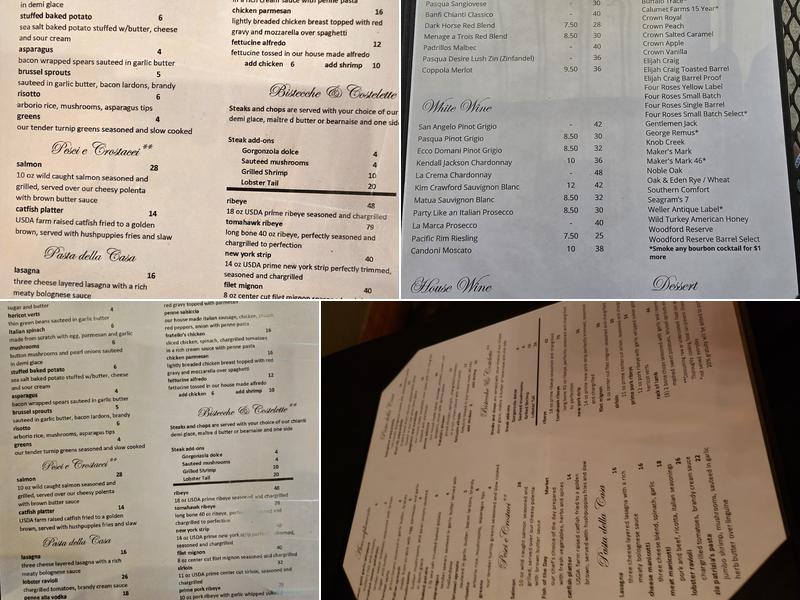 Fratello’s Italian Steakhouse Menu