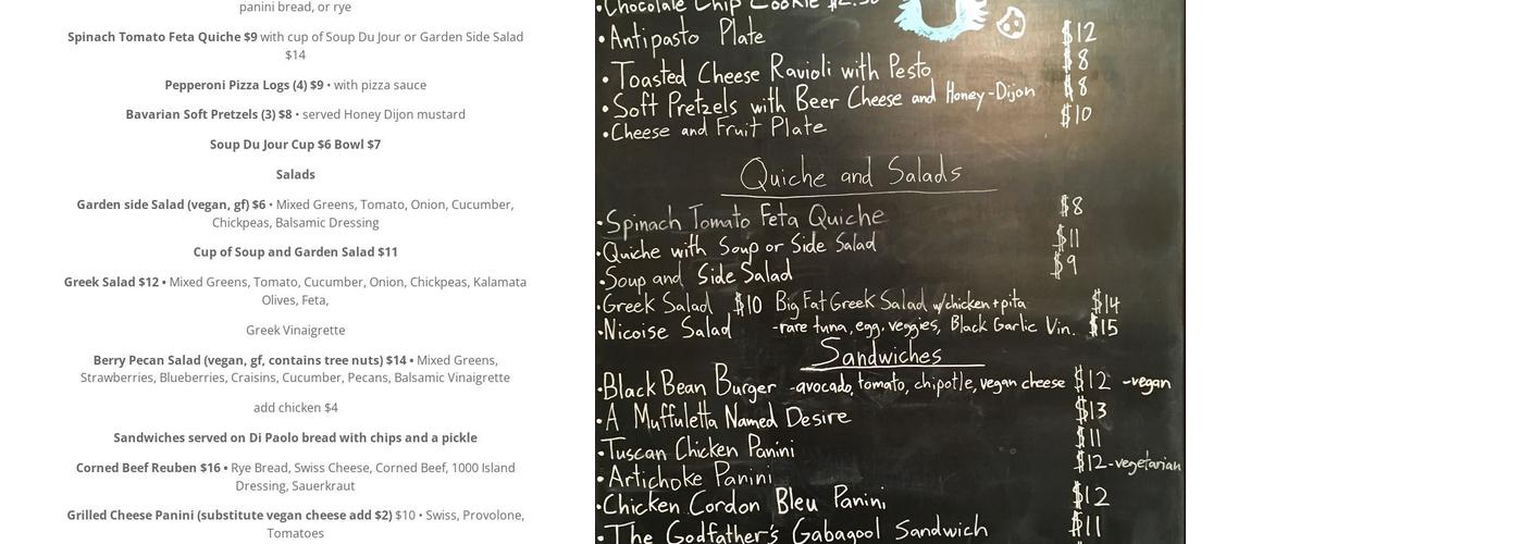 The Little Café Menu