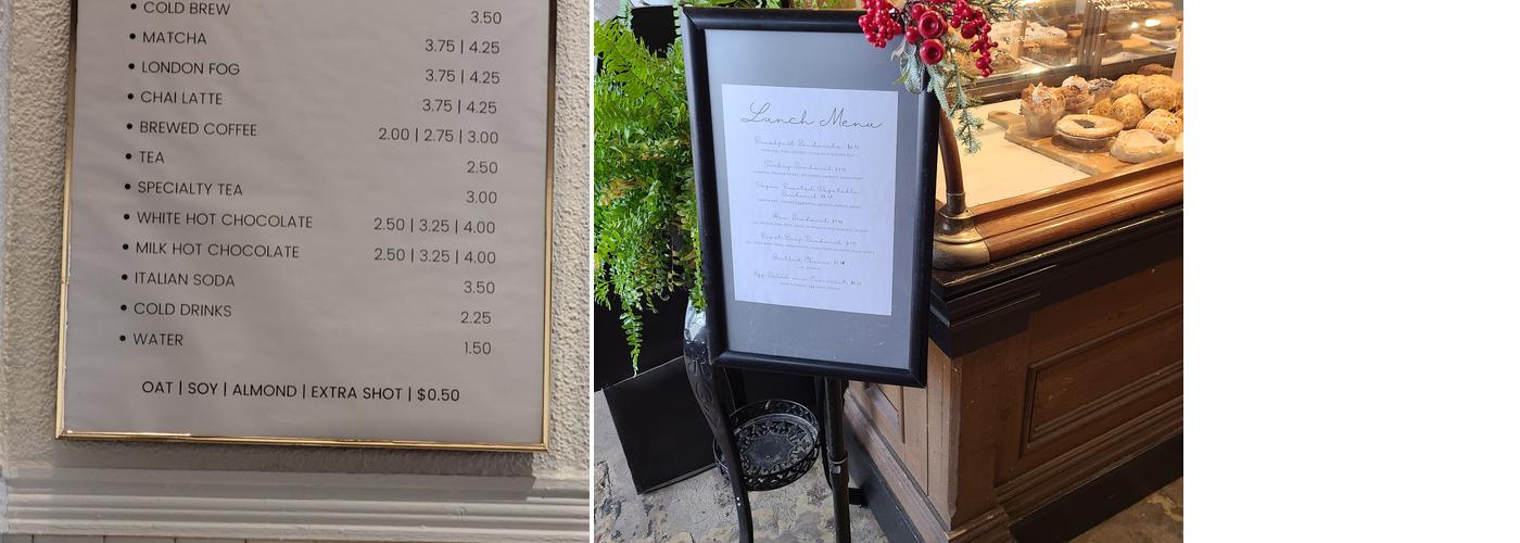 The Shortis|s Cafe|Bar Menu