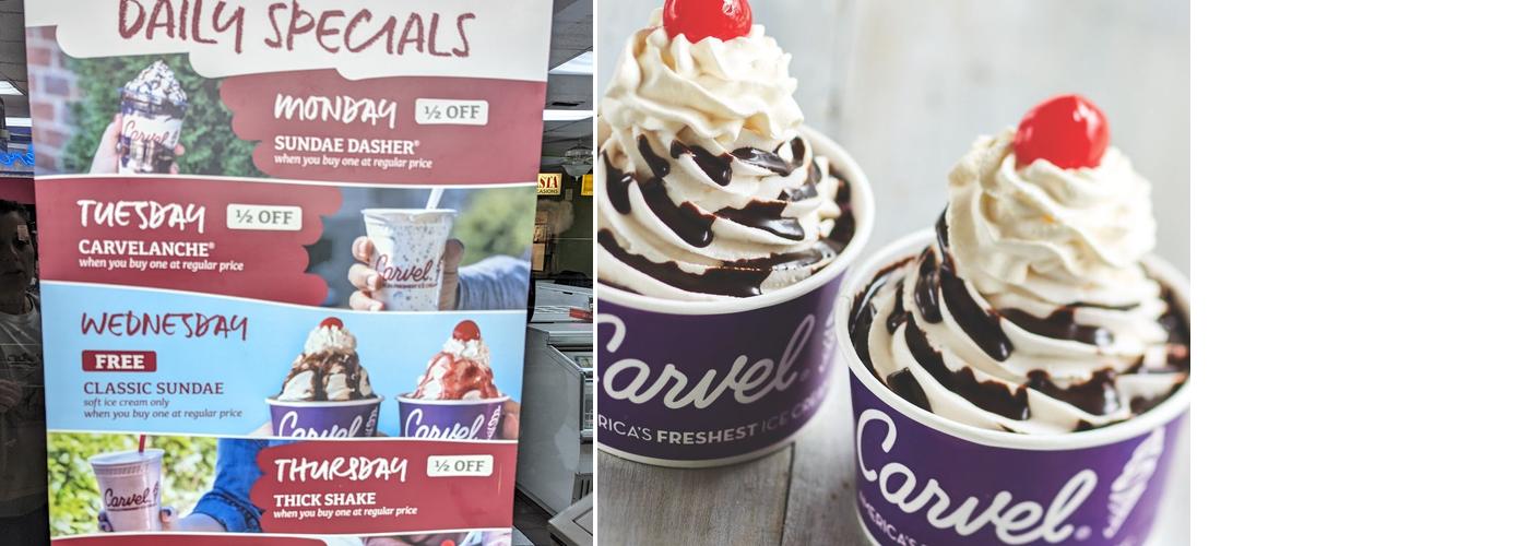Carvel Menu