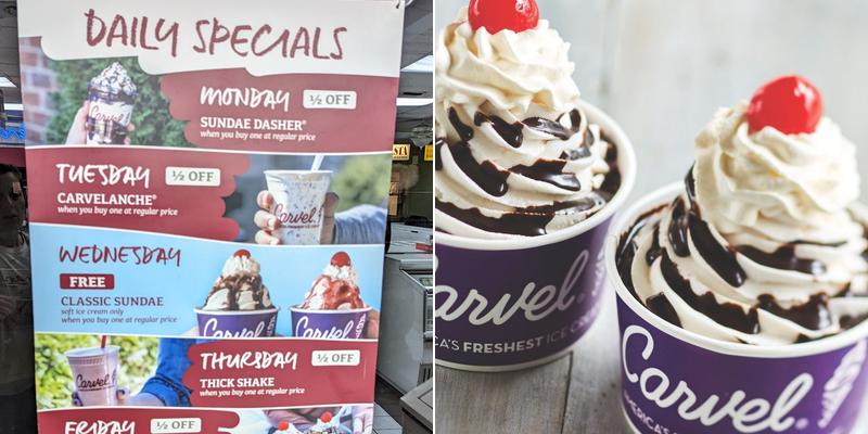 Carvel Menu