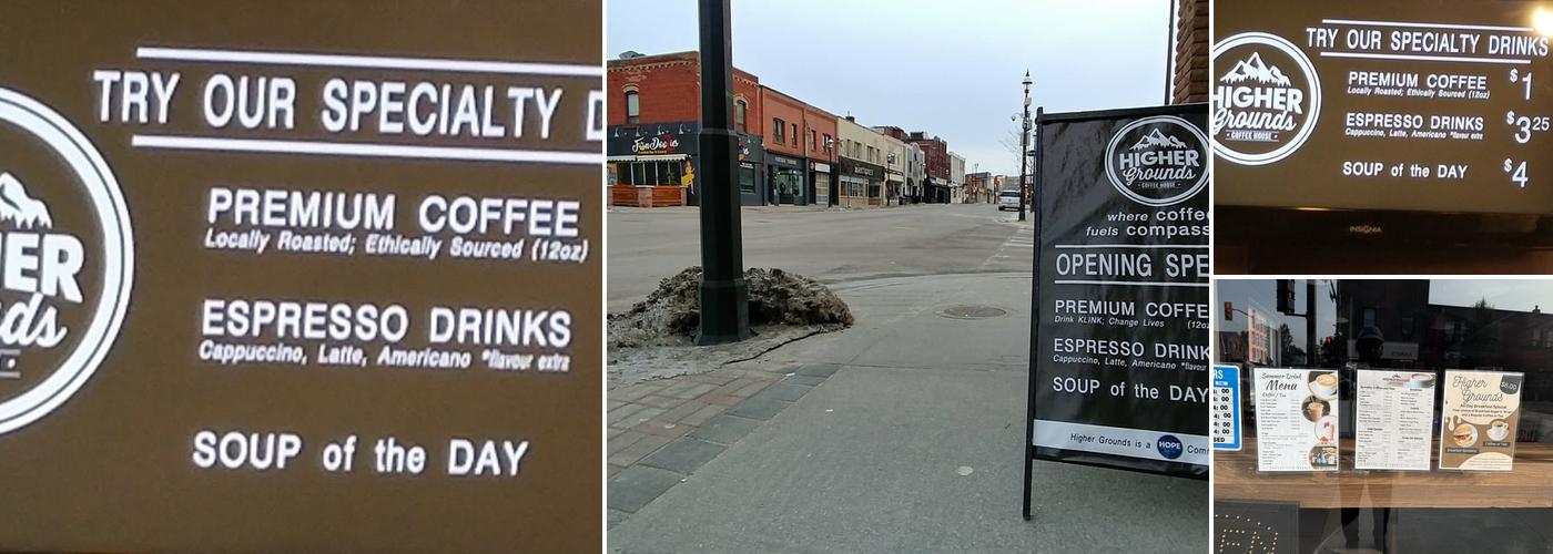 Higher Grounds Coffee House Menu