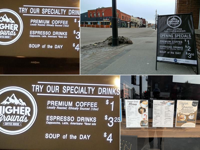 Higher Grounds Coffee House Menu