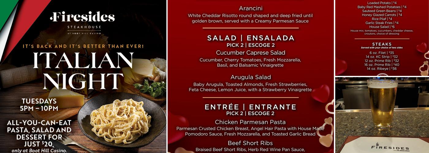 Firesides Menu