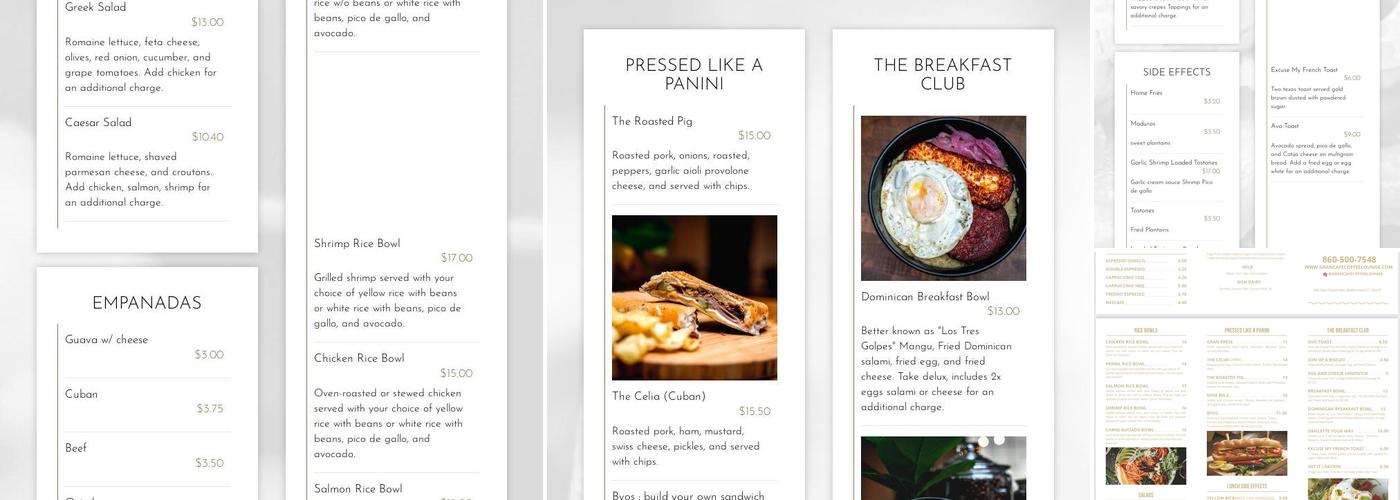 Gran Café Coffee Lounge Menu