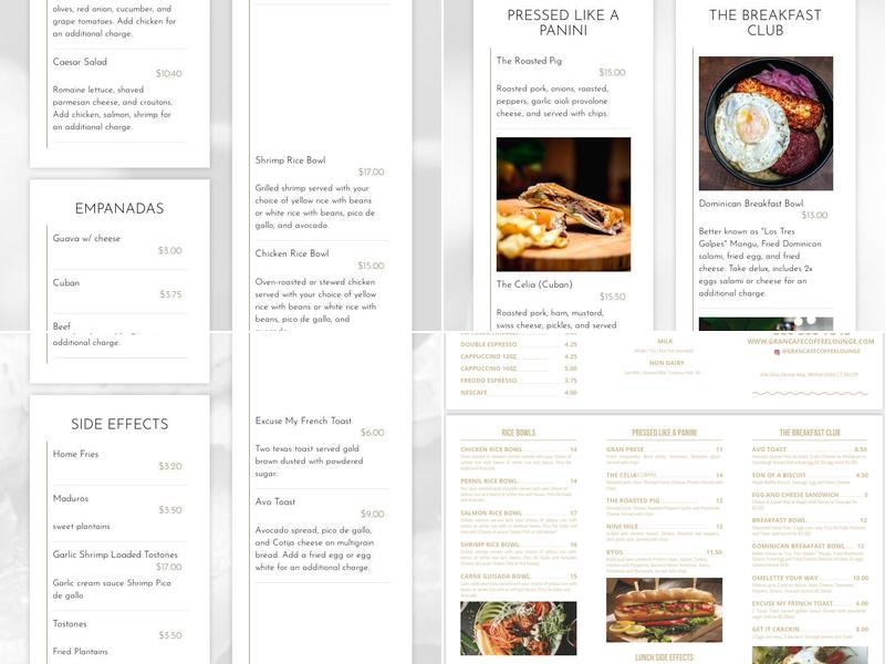 Gran Café Coffee Lounge Menu