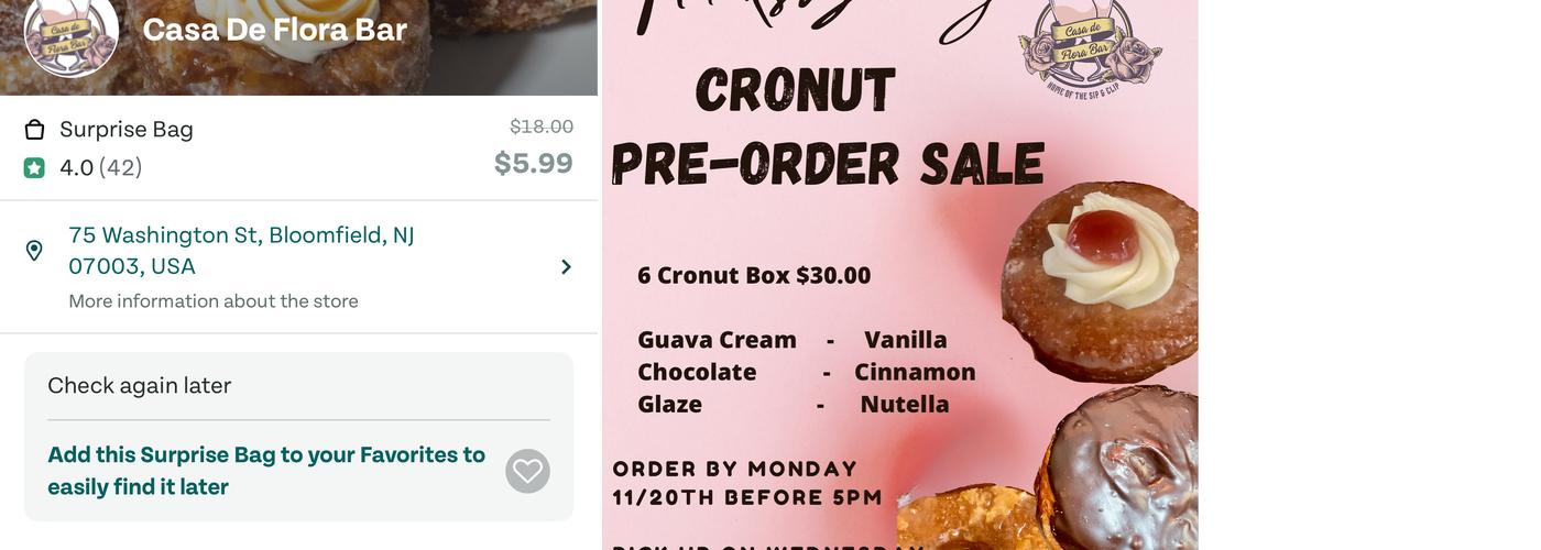 Casa De Flora Bar Menu