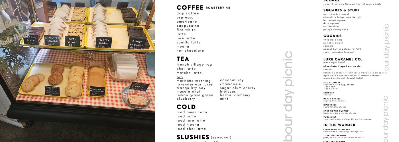 Labour Day Picnic Cafe Menu