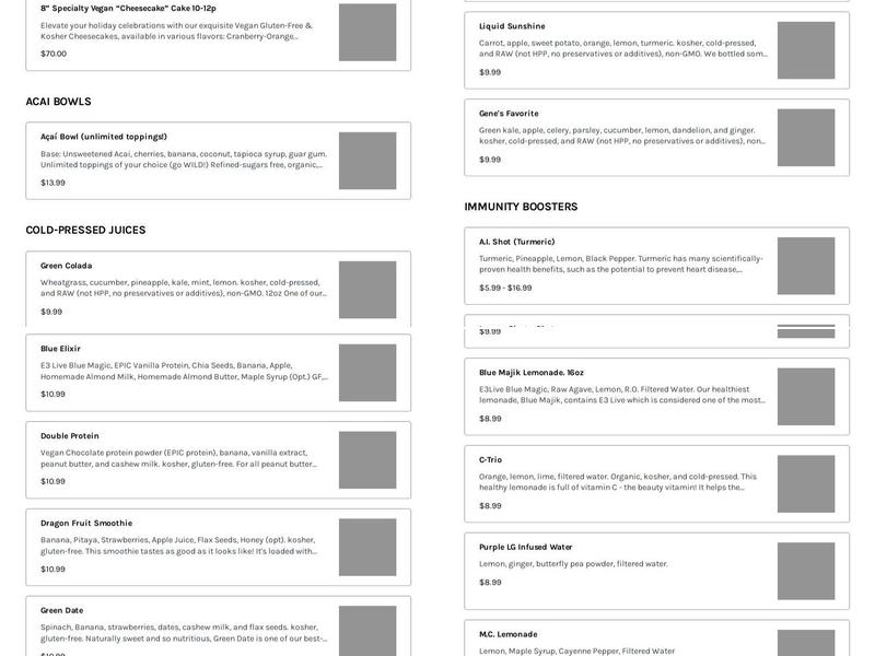 Green Point Espresso Bar: coffee shop Menu