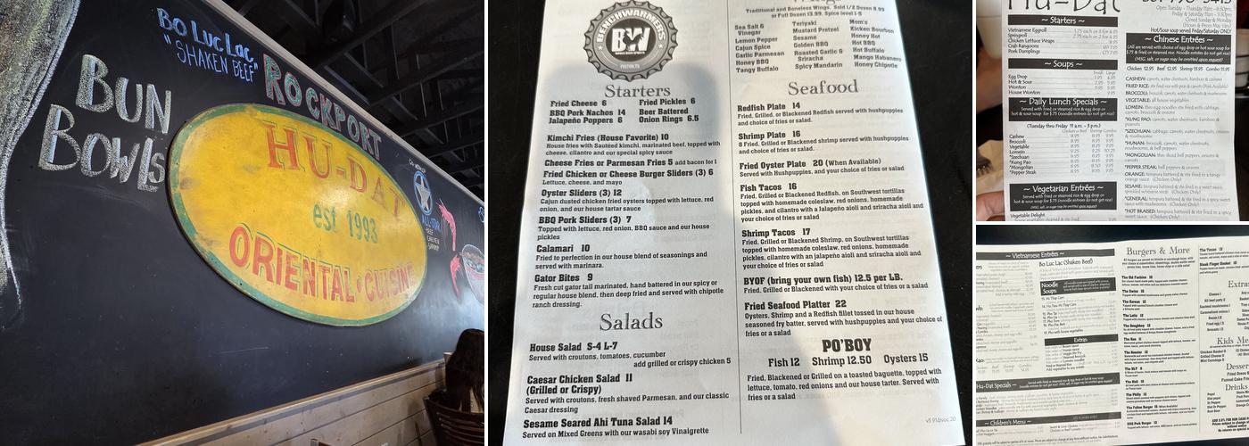 HU DAT Menu