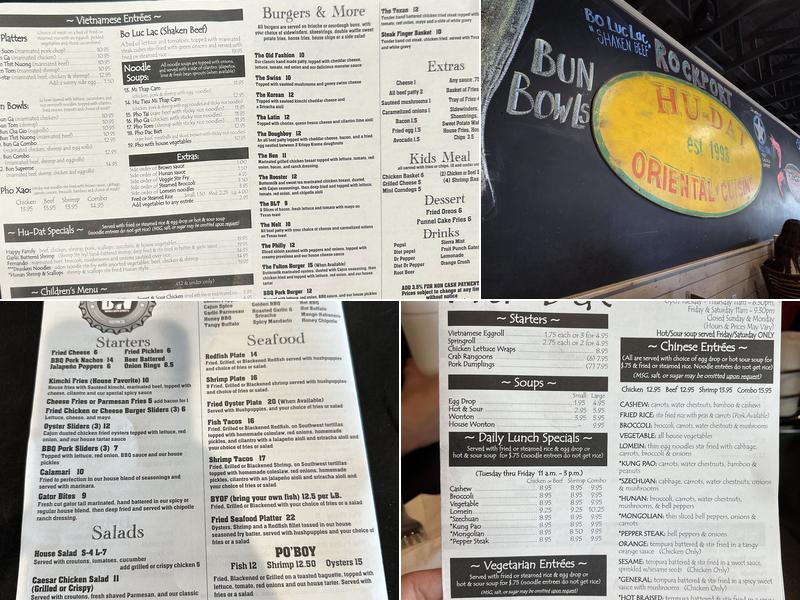 HU DAT Menu