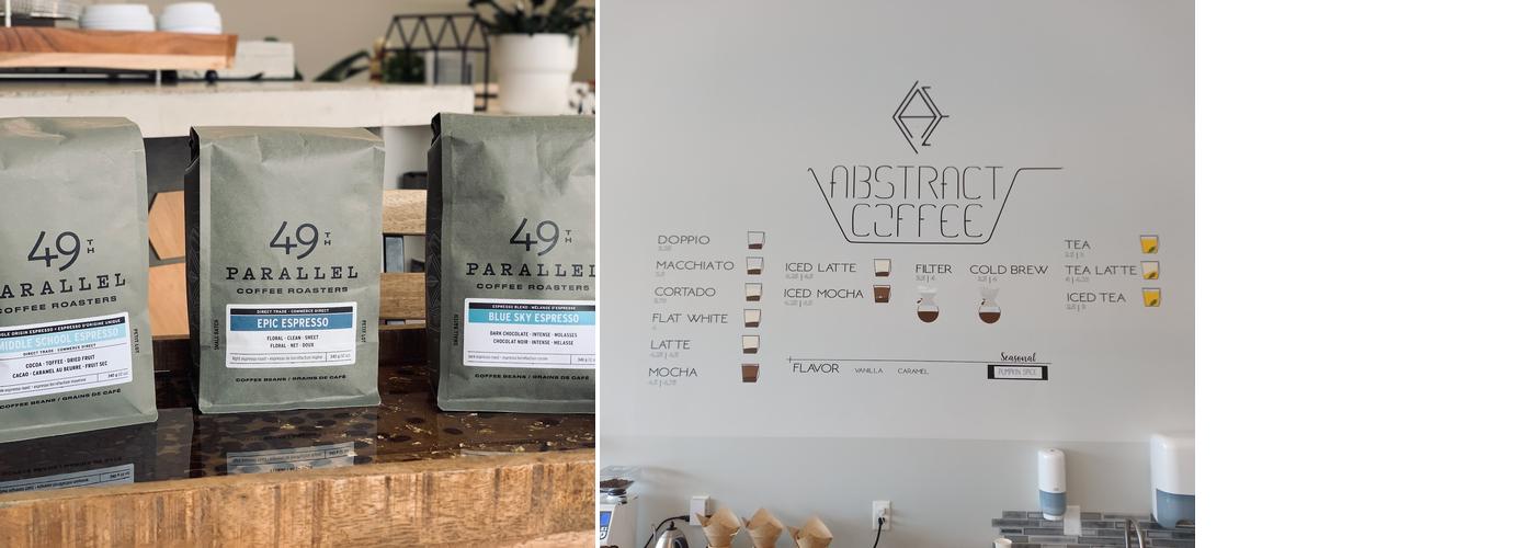 Abstract Coffee Menu