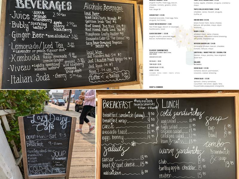 Lazy Daisy Café Menu