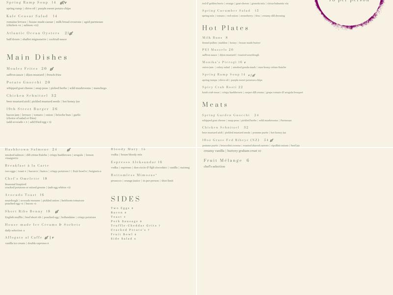 Restaurant Aleksandar Menu
