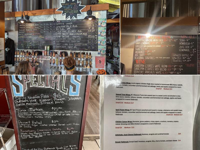Ace Brewing Company Limited Menu