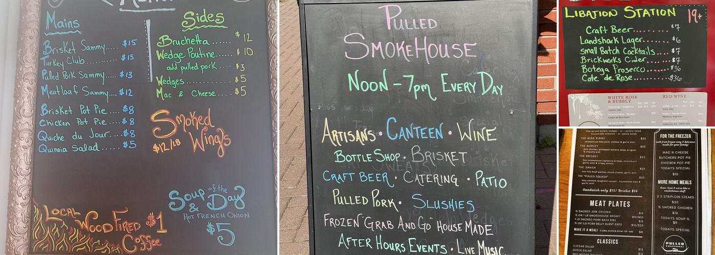 Pulled Smokehouse & Welcome Center Menu