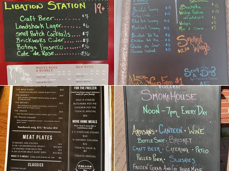 Pulled Smokehouse & Welcome Center Menu
