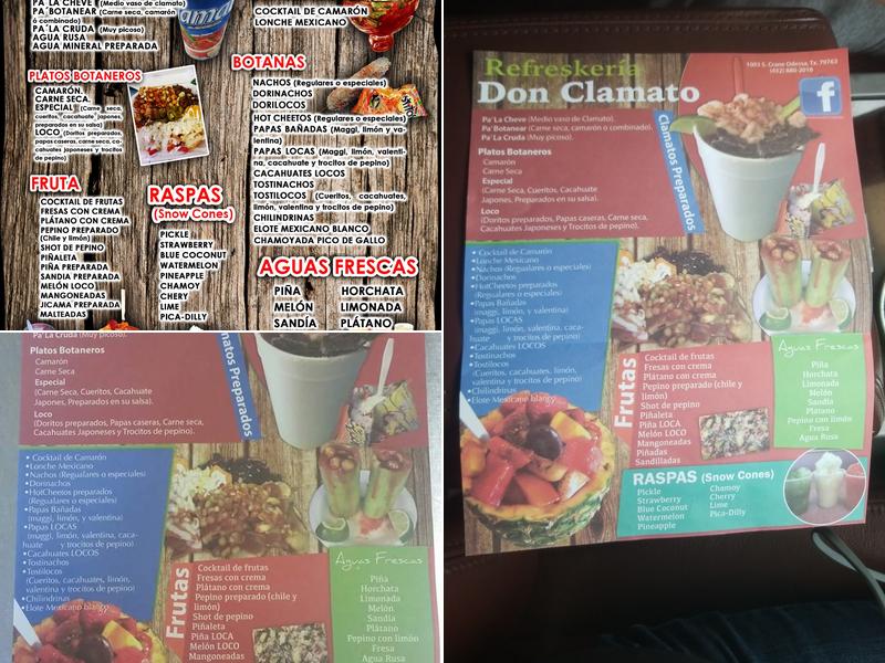 Refreskeria Don Clamato Menu
