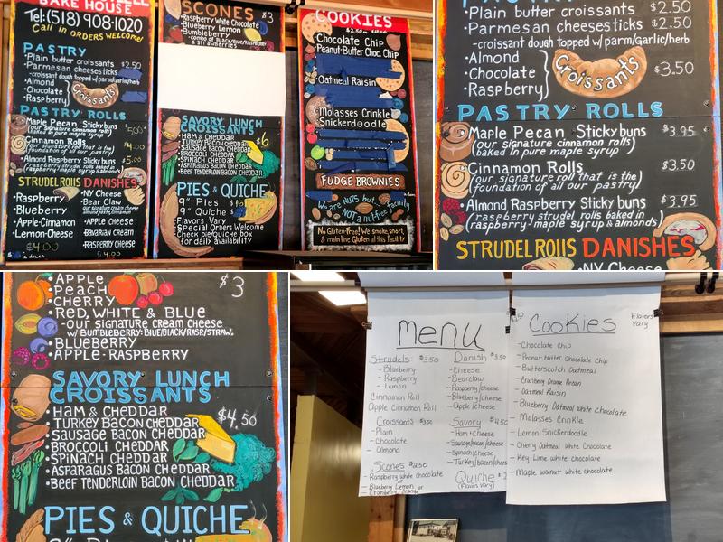 Brainardsville Bake House Menu