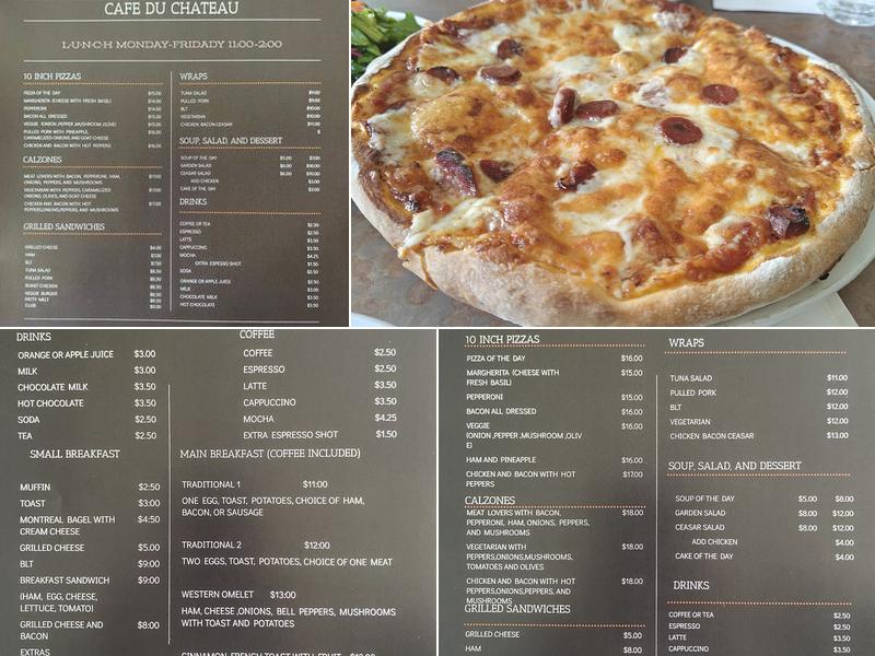 Café du Château Menu