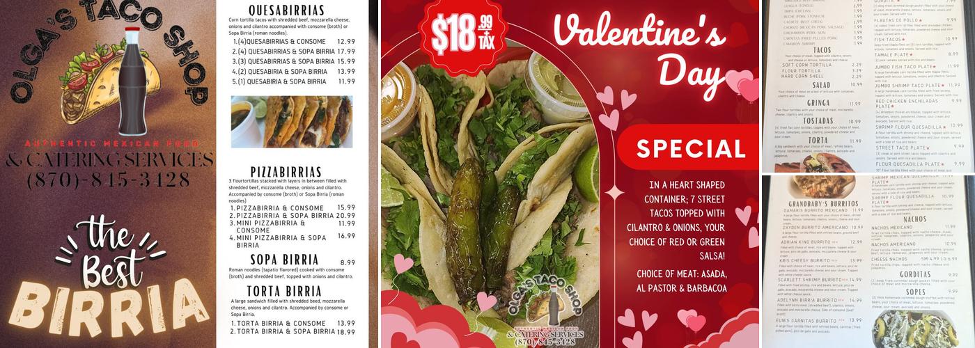Olga’s Taco Shop Menu