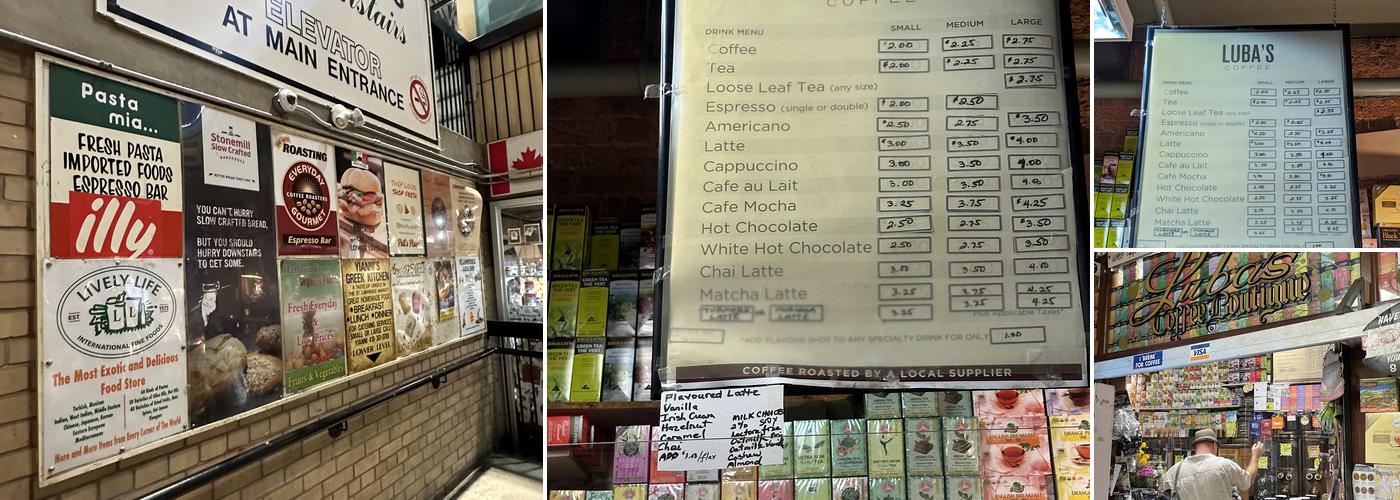 Luba's Coffee Boutique Menu