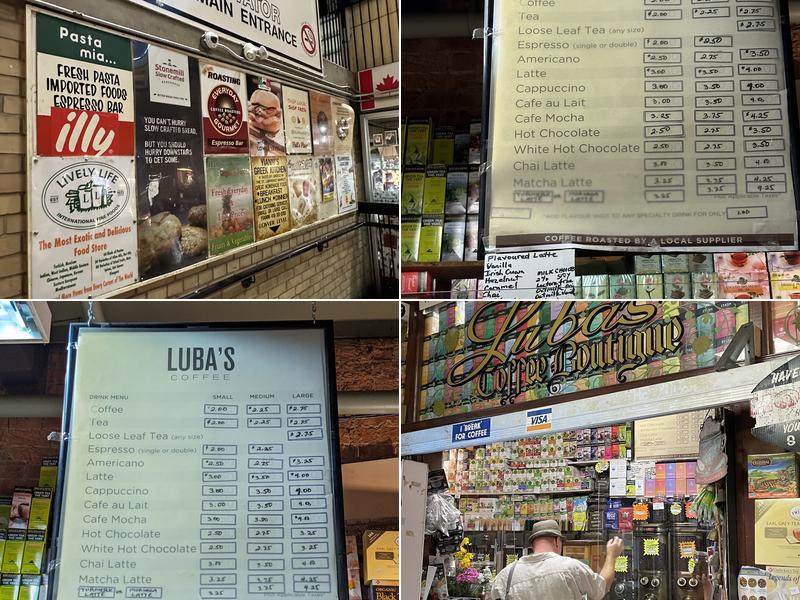 Luba's Coffee Boutique Menu