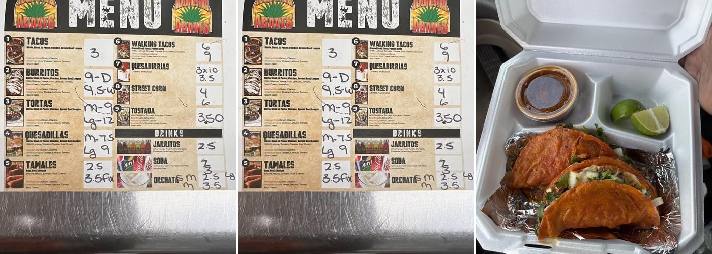 Taqueria Agaves Muskegon Menu