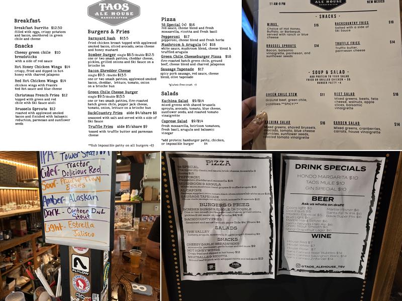 Taos Ale House - TSV Menu