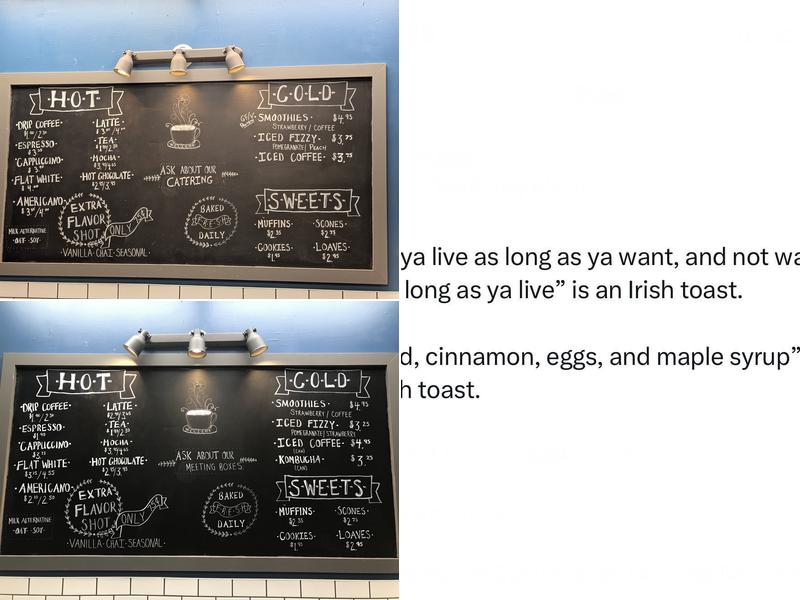 Curious Crows Coffee House Menu