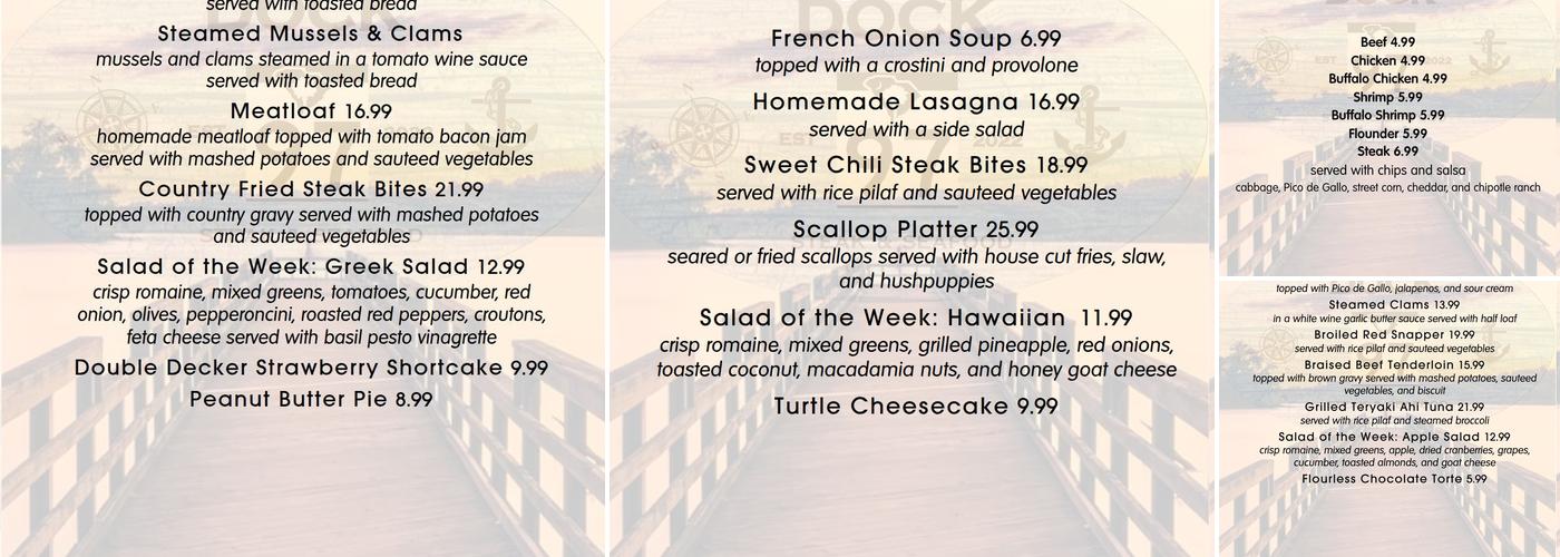 Dock 97 Menu